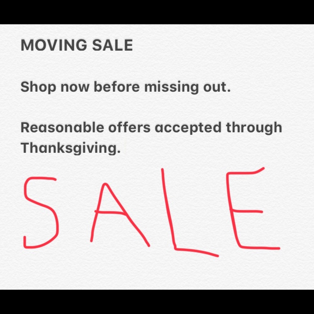 Moving sale!